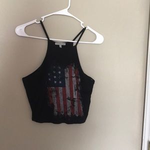 American Flag Crop Top